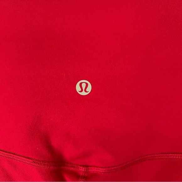 Lululemon Lunar New Year Align High-Rise Crop 23" Dark Red Gold Logo - Picture 4 of 5